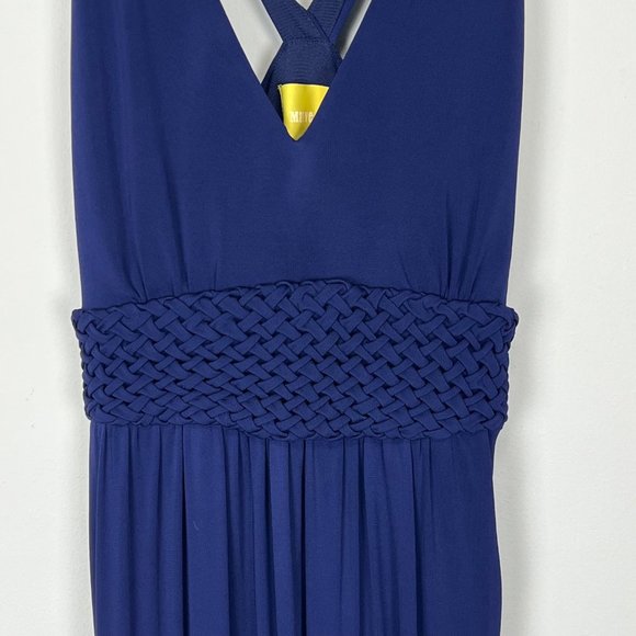 Anthropologie Maeve Womens Yuma Blue Maxi Dress Braided Waist Sleeveless size 2 - Picture 4 of 12